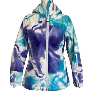Helly Hansen White Tie Dye Ski Snowboard Jacket XS